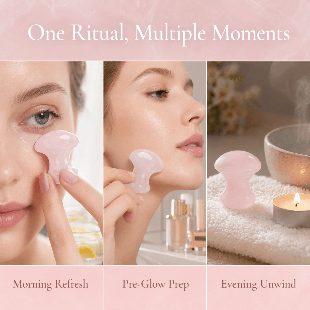 Gua Sha Tool Rose Quartz - Pietra da Massaggio in Quarzo Rosa