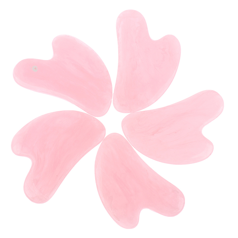 Gua Sha Tool Rose Quartz - Set di 5 Raschietti per Massaggio