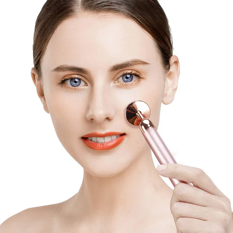 Gua Sha Tool Rose Quartz - 3 in 1 Rullo 3D Pietra