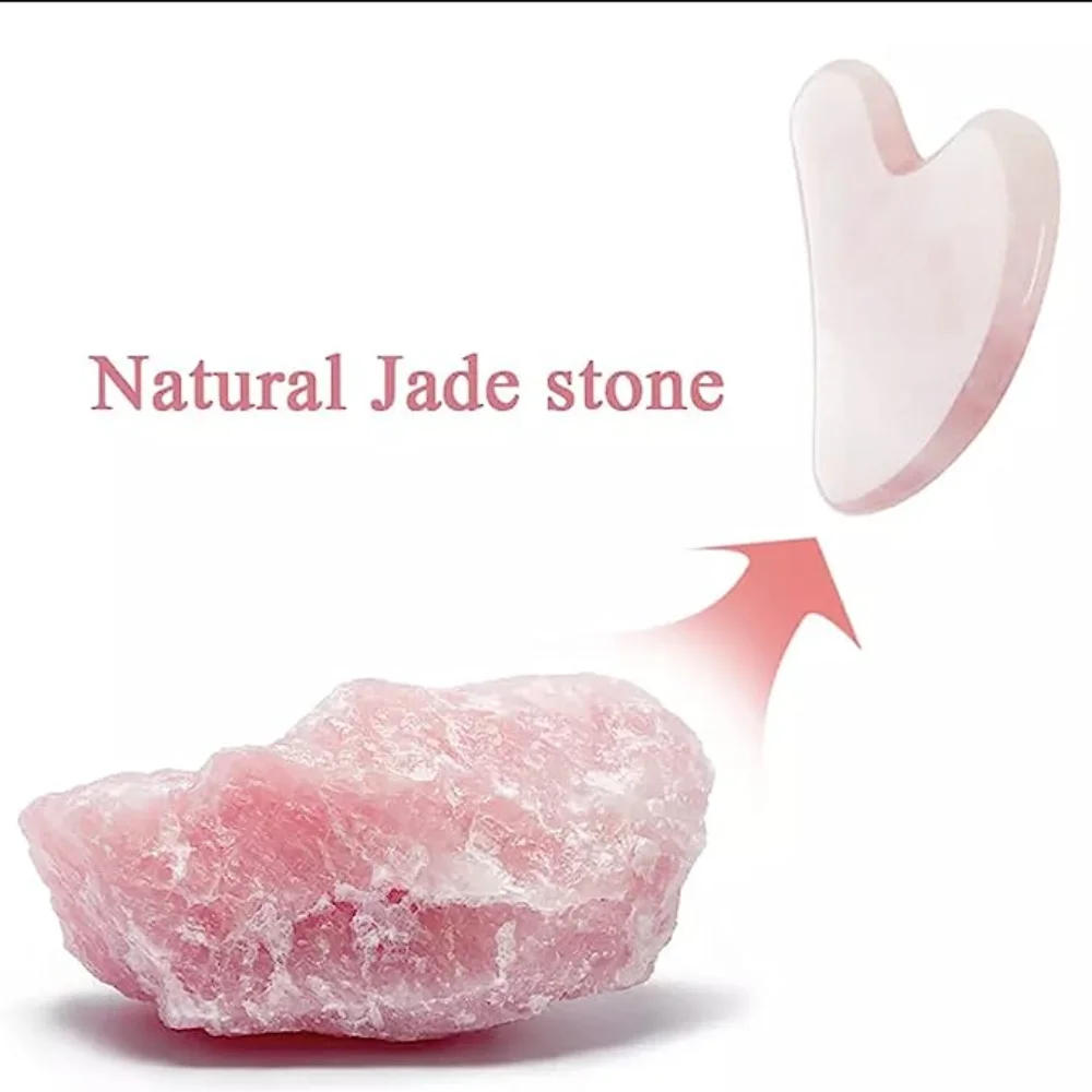 Gua Sha Tool Rose Quartz - Gua Sha in Quarzo Rosa per
