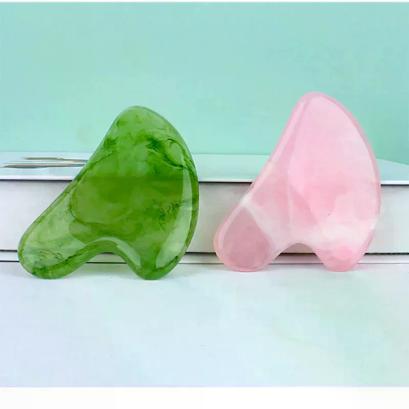 Gua Sha Tool Rose Quartz - Raschietto in Pietra Naturale di Giada,
