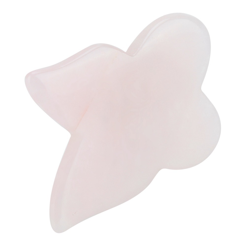 Gua Sha Tool Rose Quartz - Kit per il Viso con Pietra