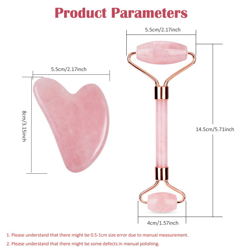 Rullo di giada al quarzo rosa  - Gua Sha Tool Rose Quartz recensione e prezzo