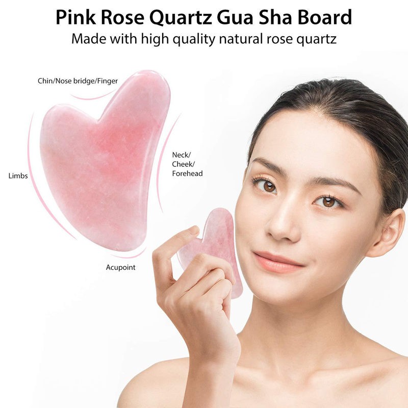 Rullo di giada al quarzo rosa  - Gua Sha Tool Rose Quartz recensione e prezzo
