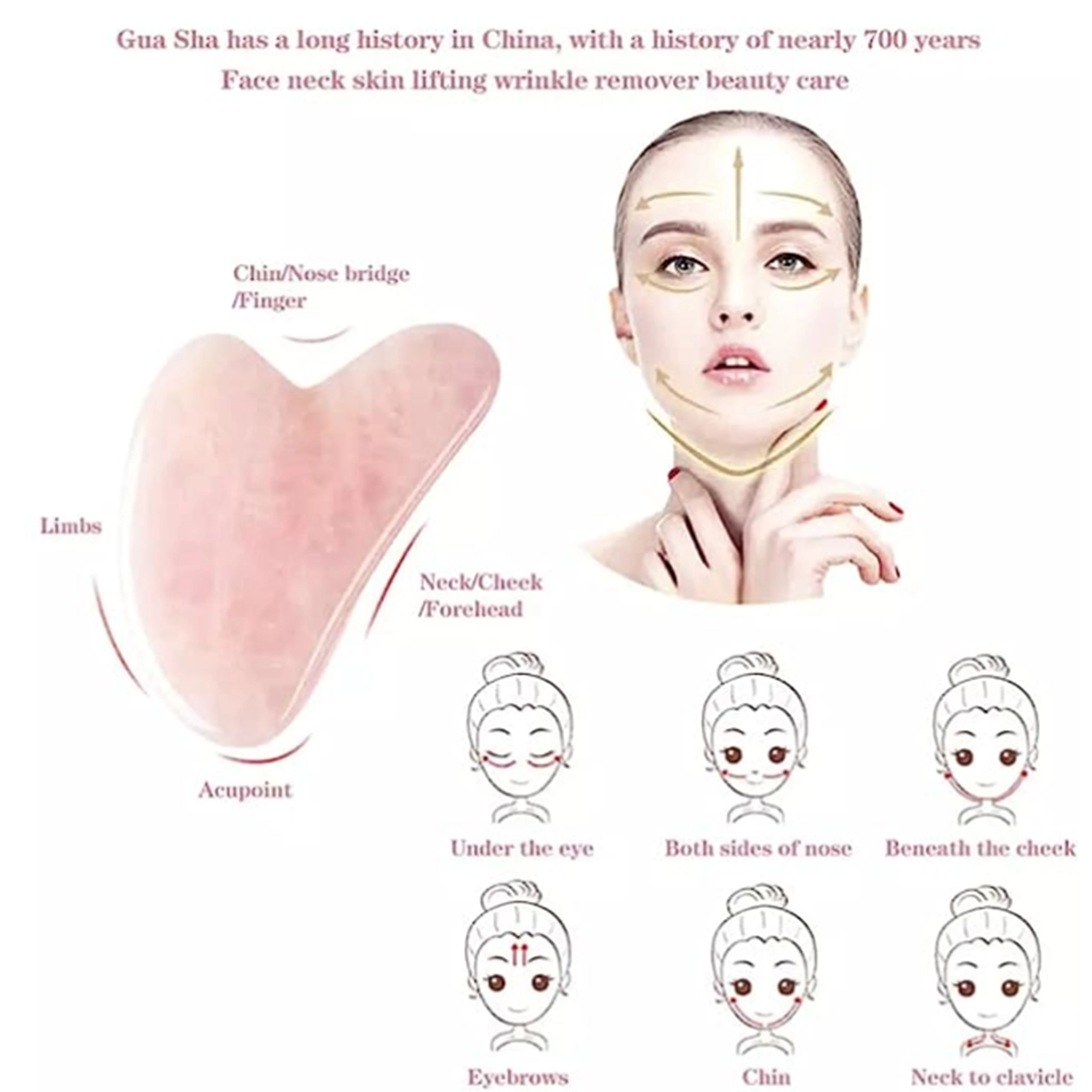 Gua Sha in Quarzo Rosa per Mas - Gua Sha Tool Rose Quartz recensione e prezzo