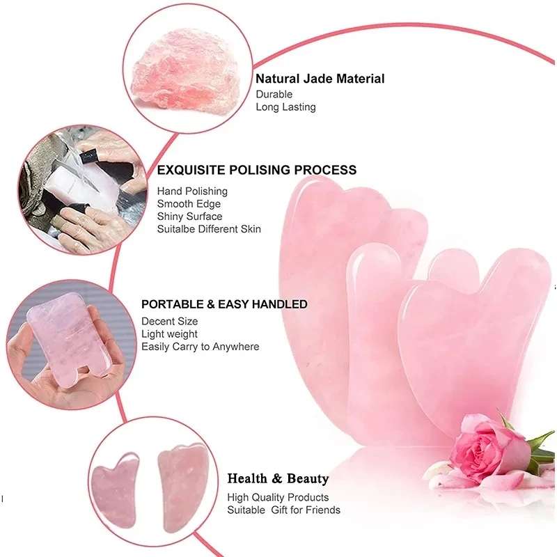 Quarzo rosa Gua Sha Bordo Giad - Gua Sha Tool Rose Quartz recensione e prezzo