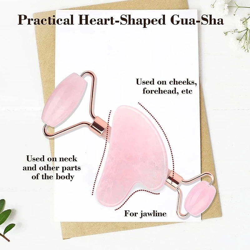 Set Massaggiatore Viso in Quar - Gua Sha Tool Rose Quartz recensione e prezzo