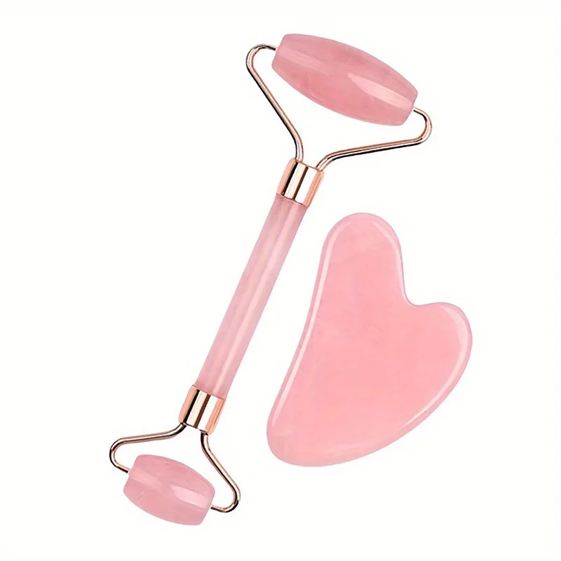 Nuovo 2PCS Gua Sha Pietra per  - Gua Sha Tool Rose Quartz recensione e prezzo